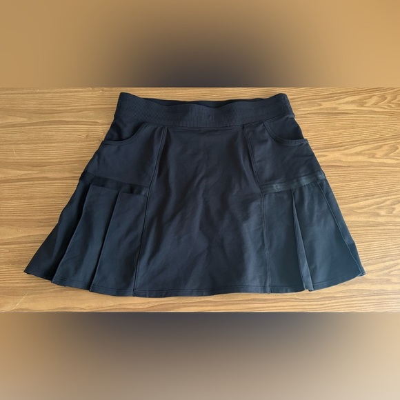 Athleta Any‎ Sport Pleated Tennis Golf Skort Skirt Black Size L - Picture 3 of 7